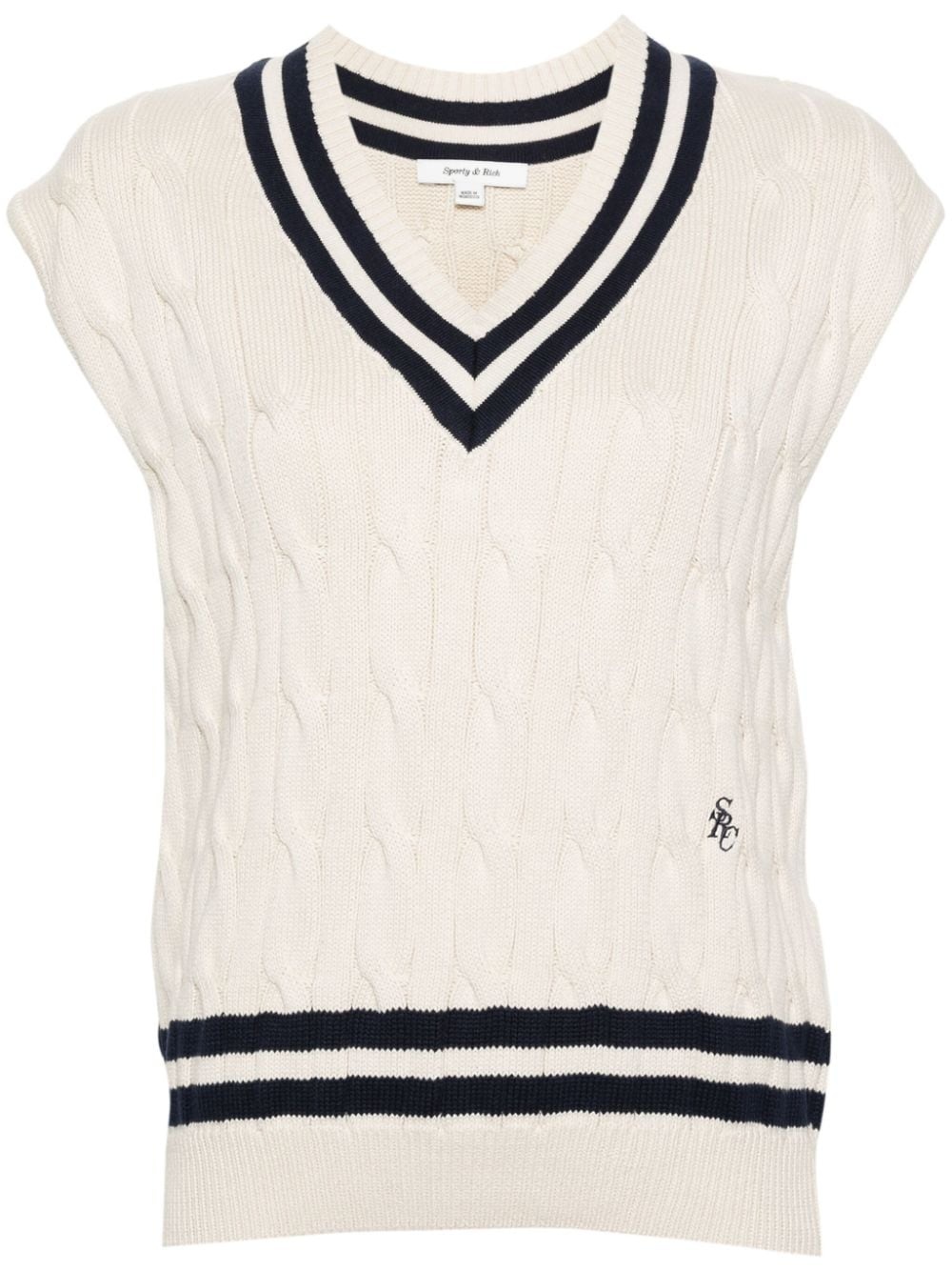 cable-knit knitted top - 1