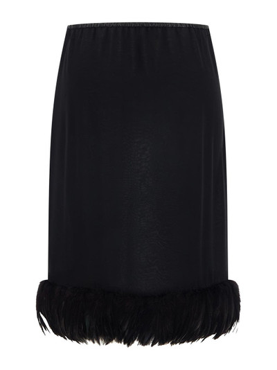 SAINT LAURENT Long Skirt With Feathers outlook