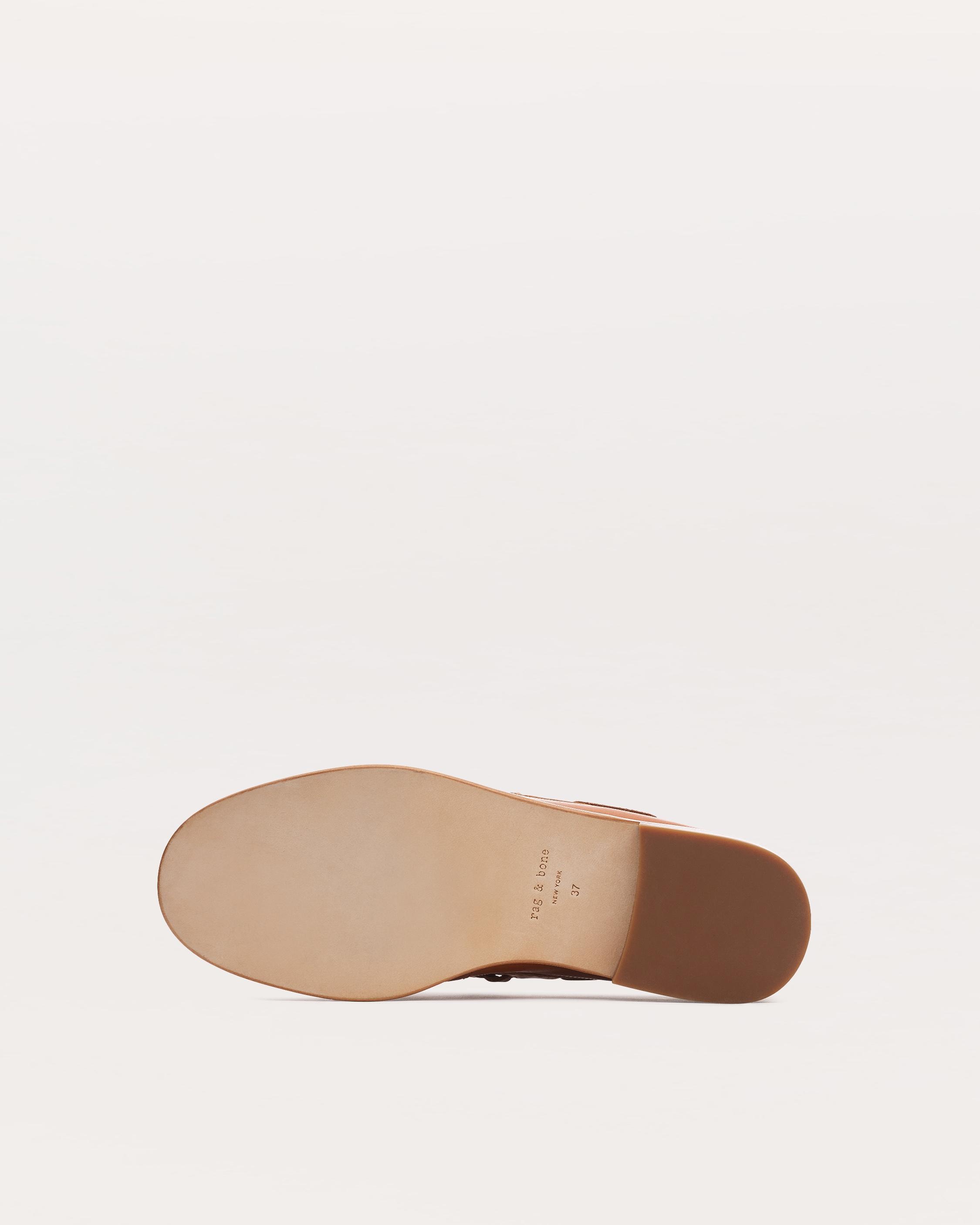 Carter Woven-Trimmed Leather Boat Shoes - 5