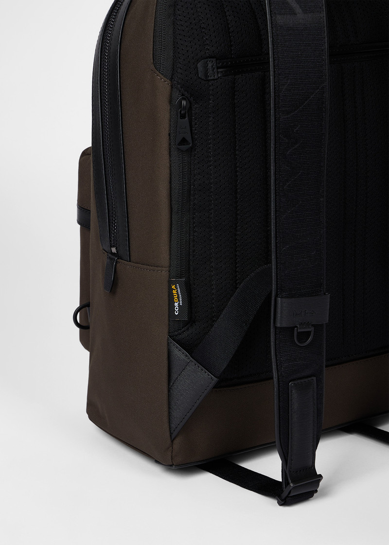Khaki Cordura® Laser 'Signature Stripe' Backpack 4