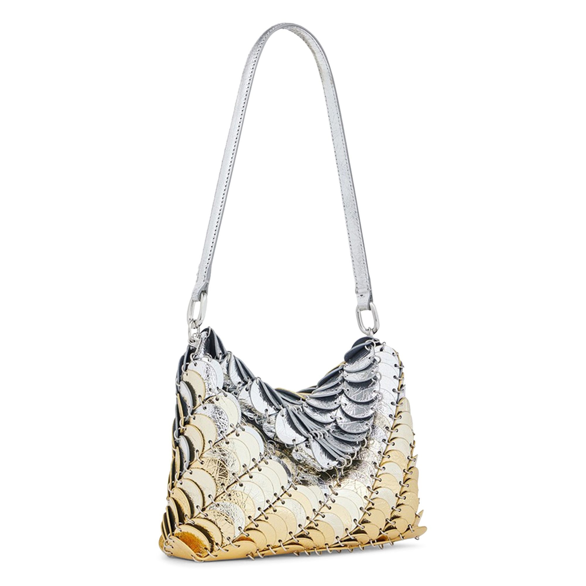 Rabanne Gradiant Effect Disc Embellished Shoulder Bag 'Gold /Light Gold' - 1
