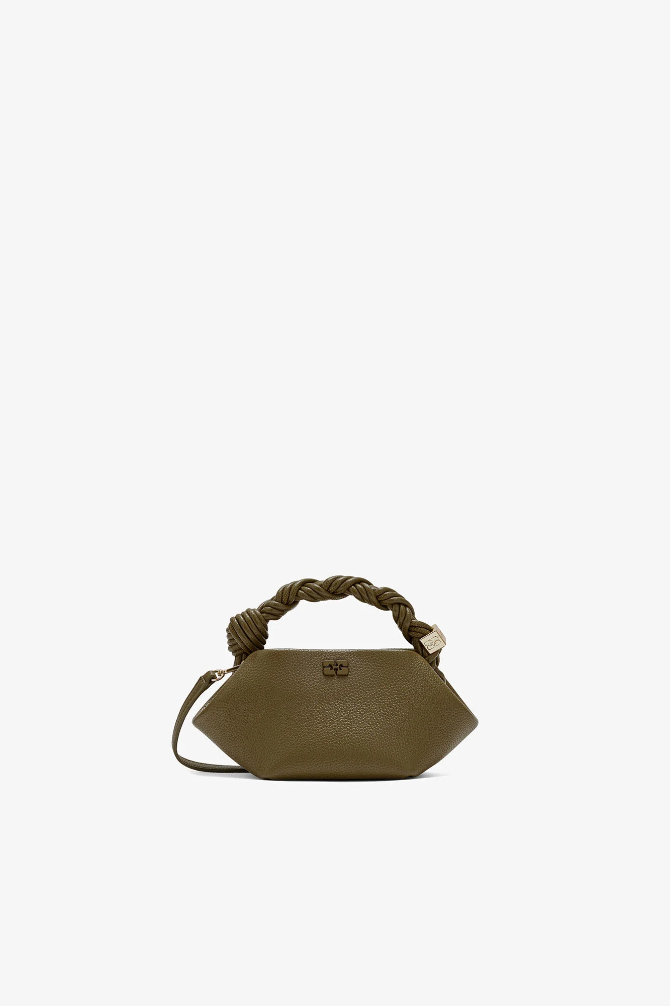 MINI BOU BAG IN GREEN GRAINED - 1