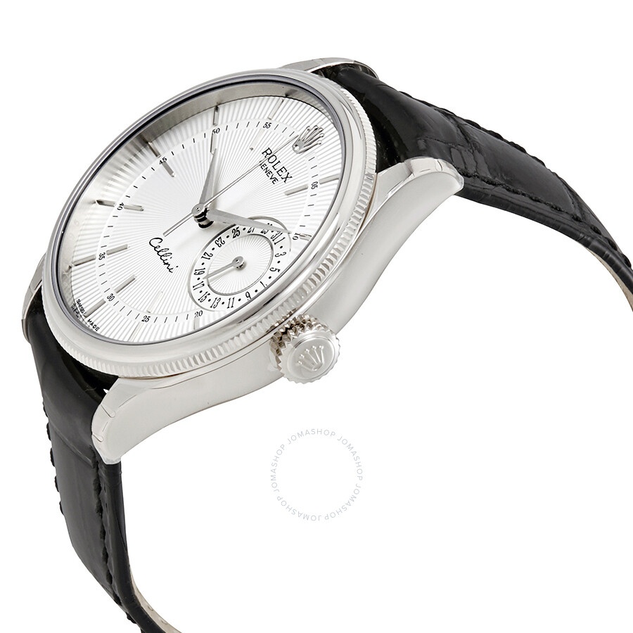 Rolex Cellini Date Silver Dial 18K White Gold Men's Watch 50519SSBKL - 2