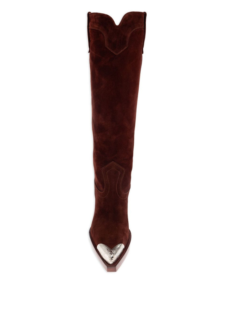 10mm El Dorado metallic-toe suede boots 3