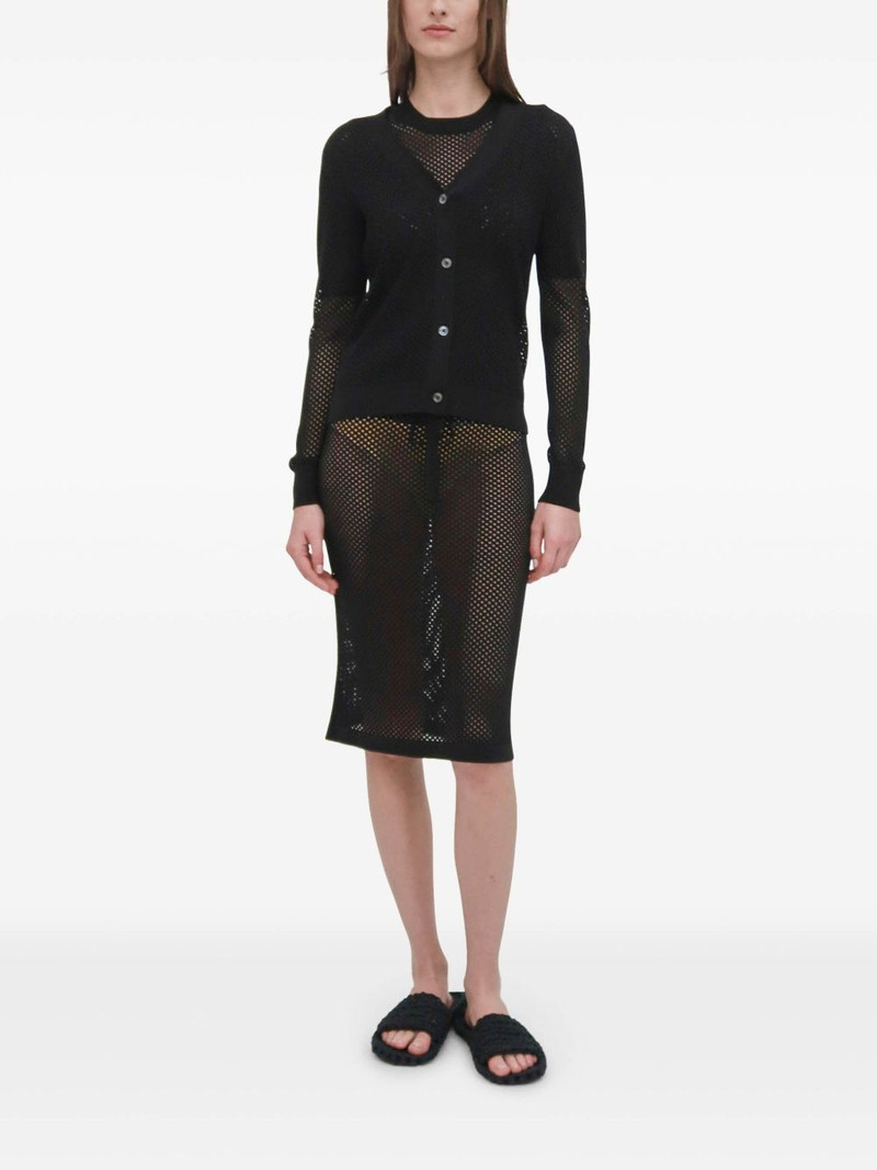 ROSETTA GETTY mesh pointelle cardigan outlook