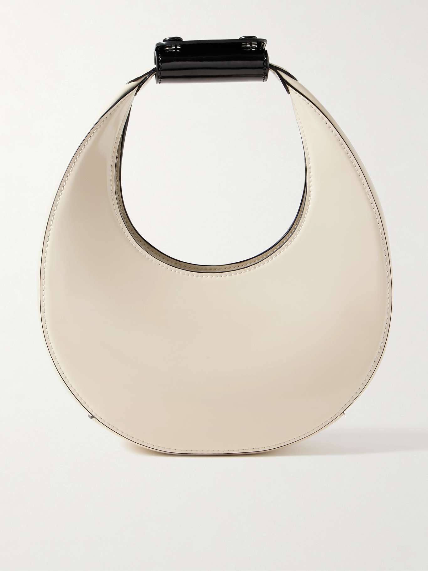 Moon mini glossed-leather shoulder bag - 1