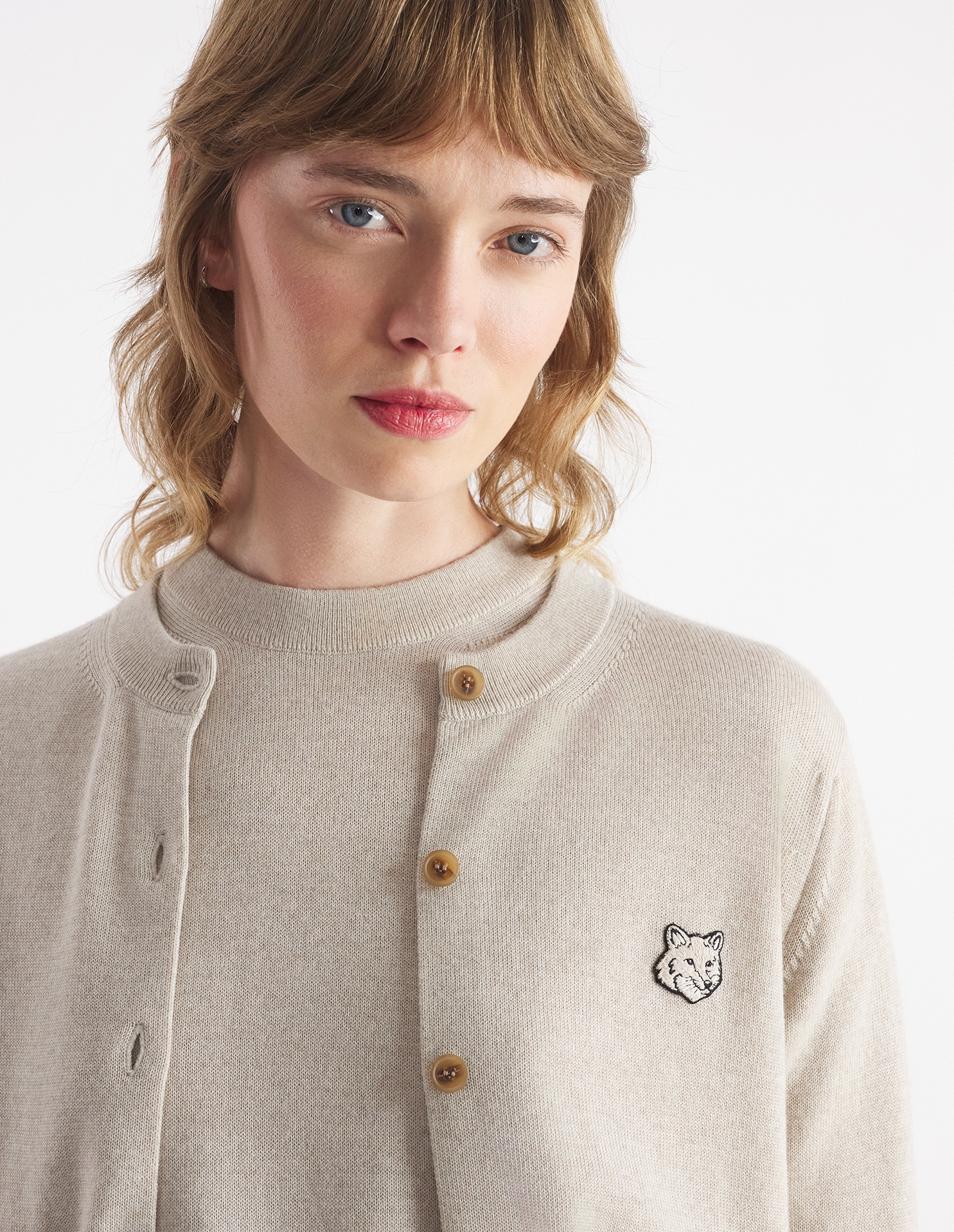 BOLD FOX HEAD PATCH REGULAR CARDIGAN - 6