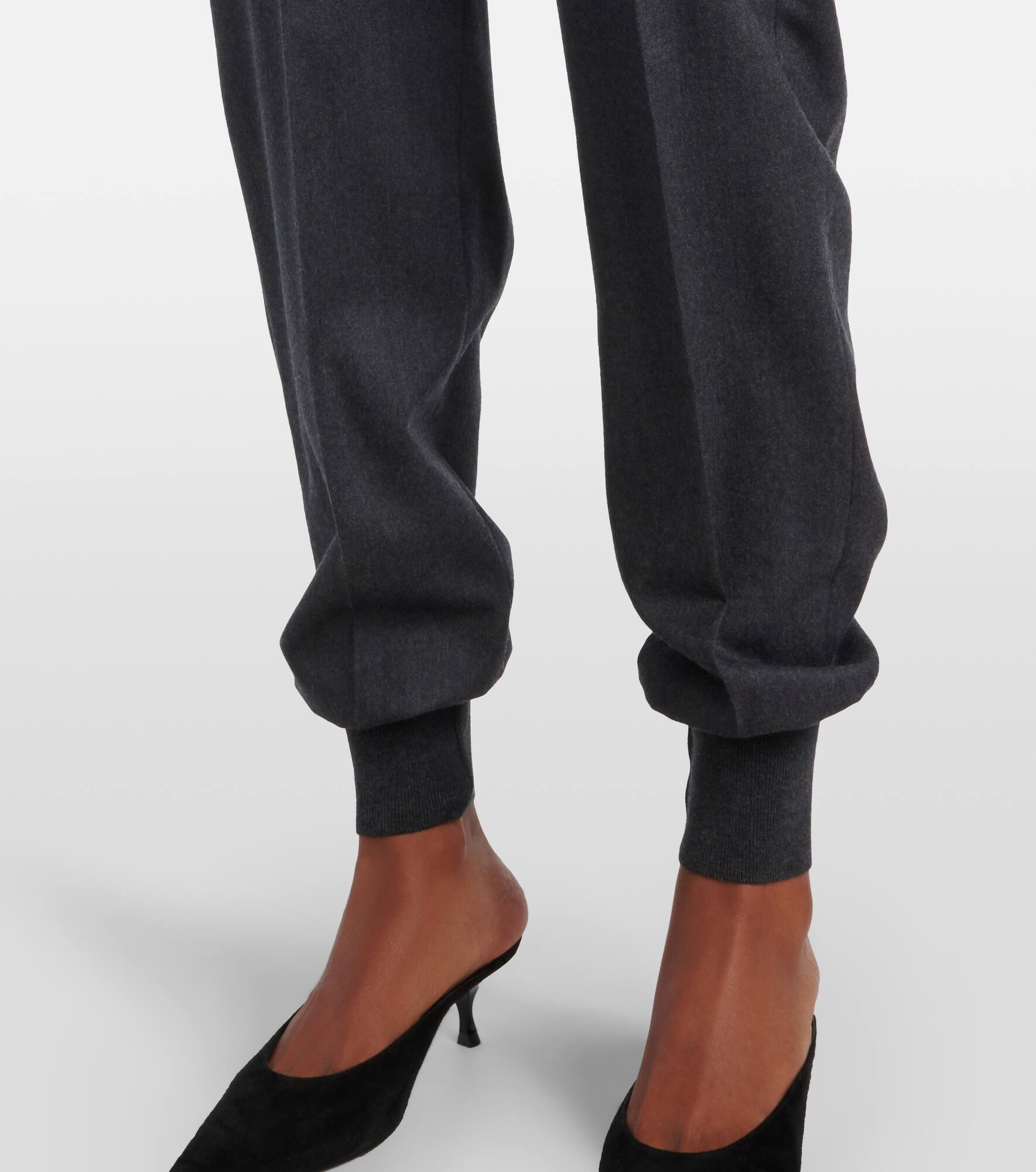 Mid-rise wool tapered sweatpants - 5