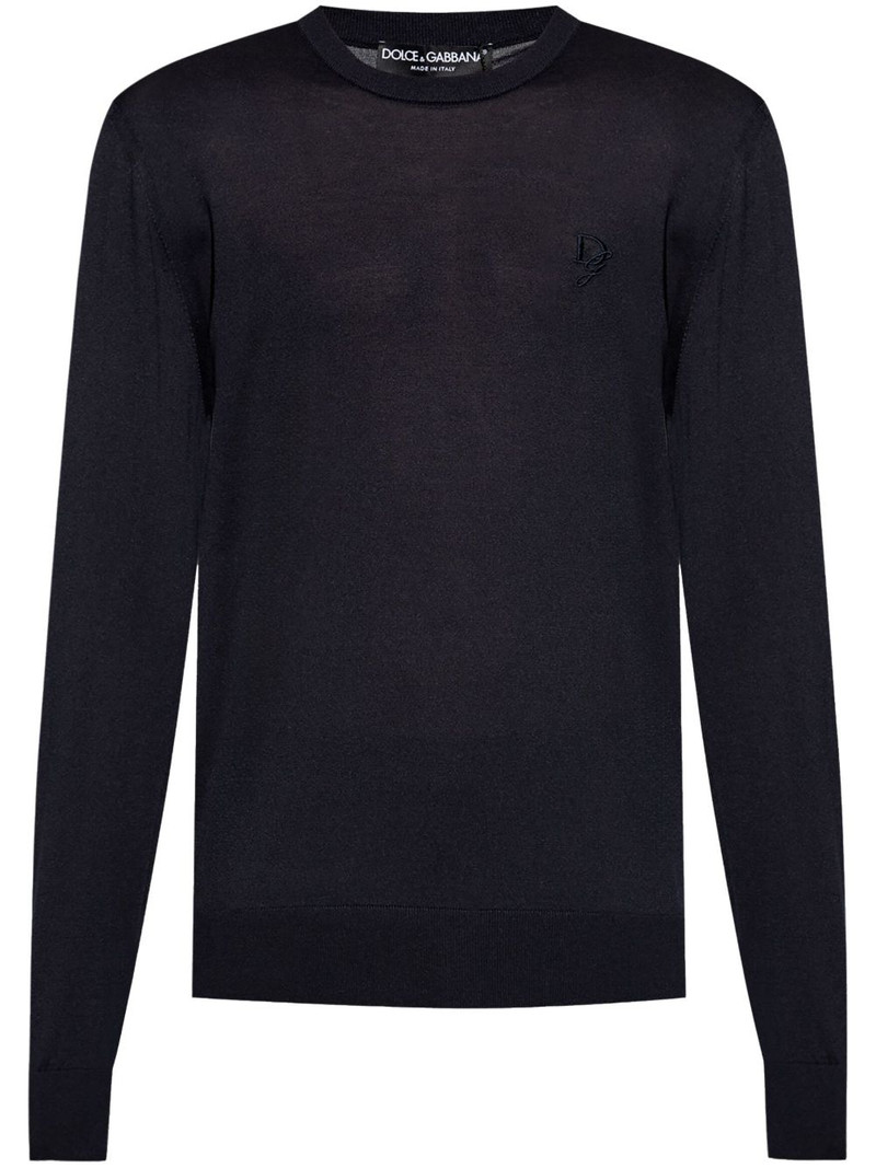 logo-embroidered sweater 1