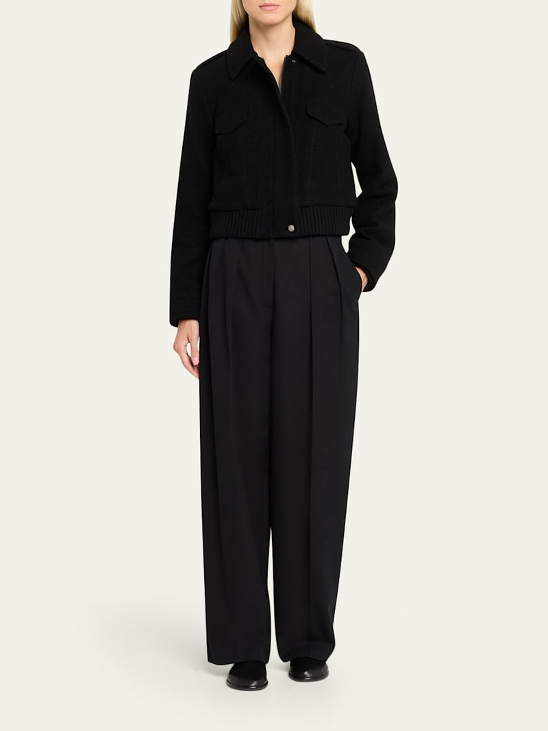 Vince Cropped Wool-Blend Jacket outlook