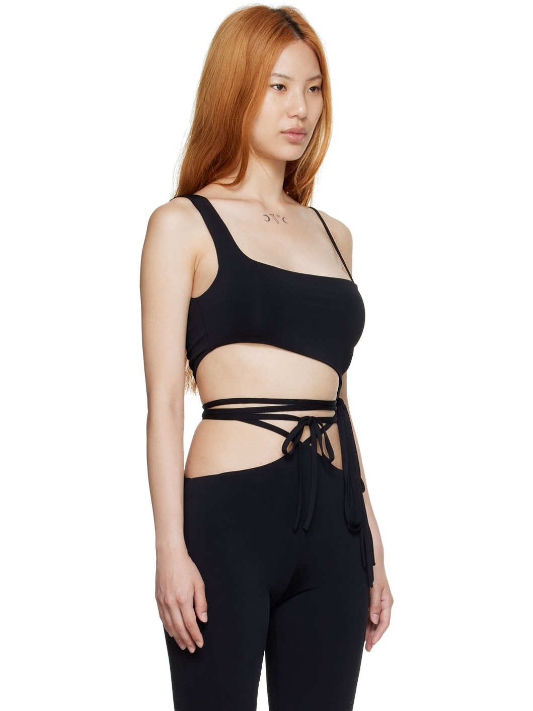 Black Viscose Tank Top - 2