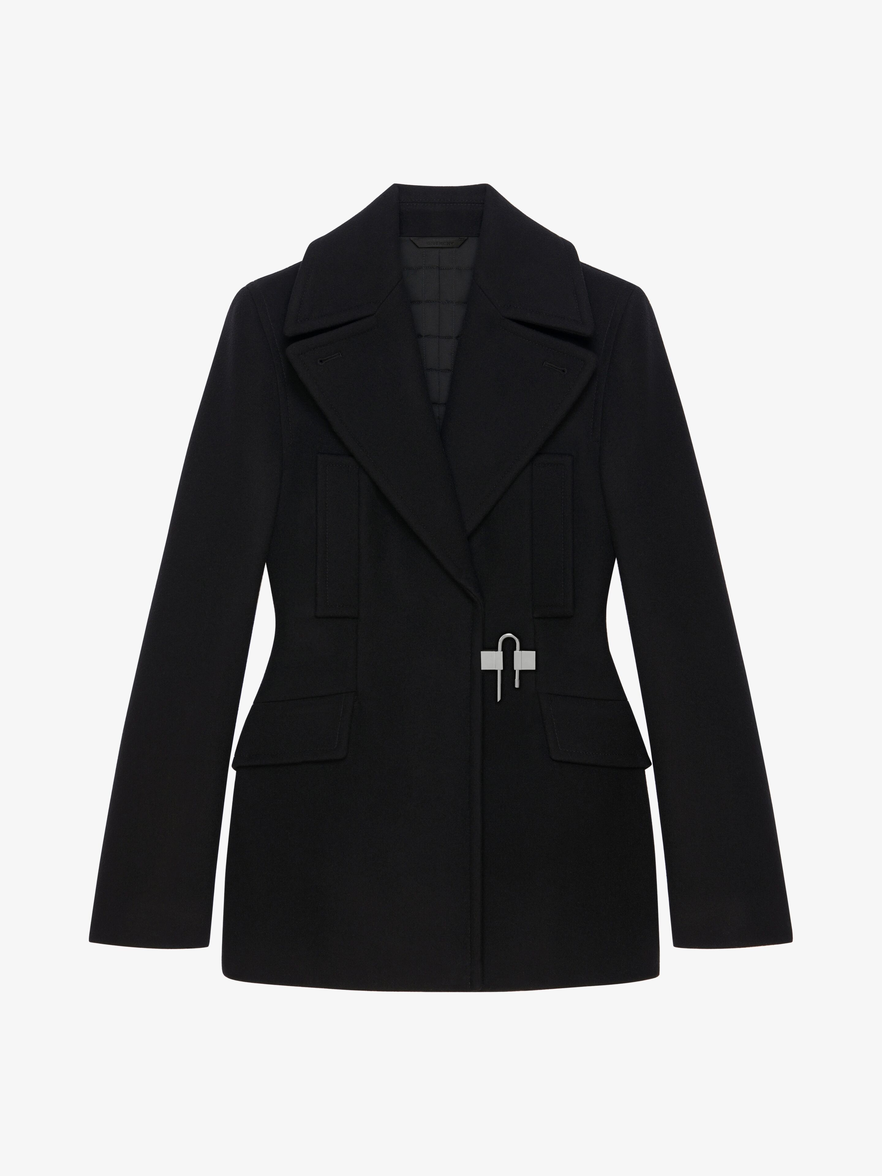 PEACOAT IN QUILTED WOOL WITH U-LOCK BUCKLE - 1