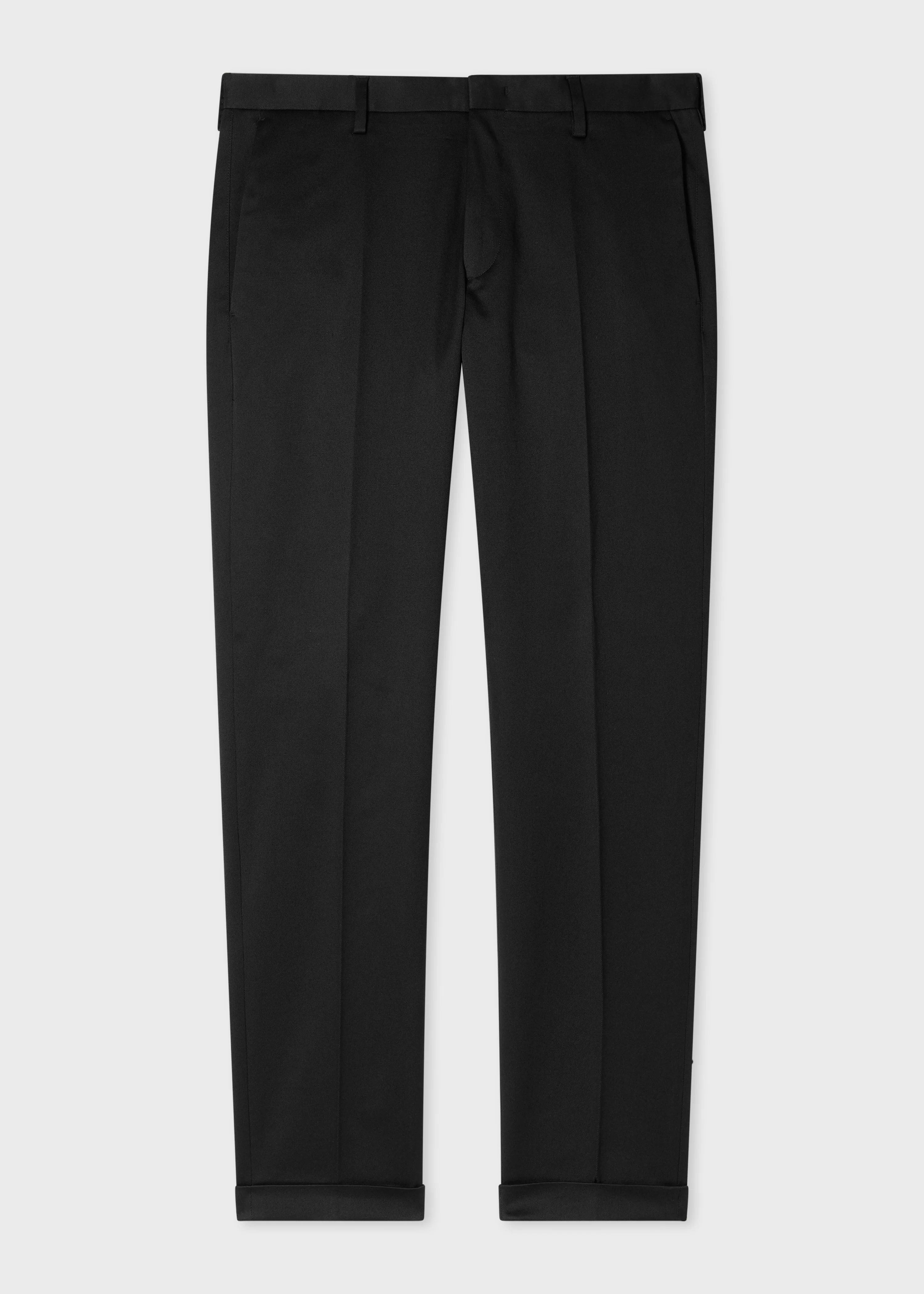 Slim-Fit Black Cotton-Stretch Chinos - 1