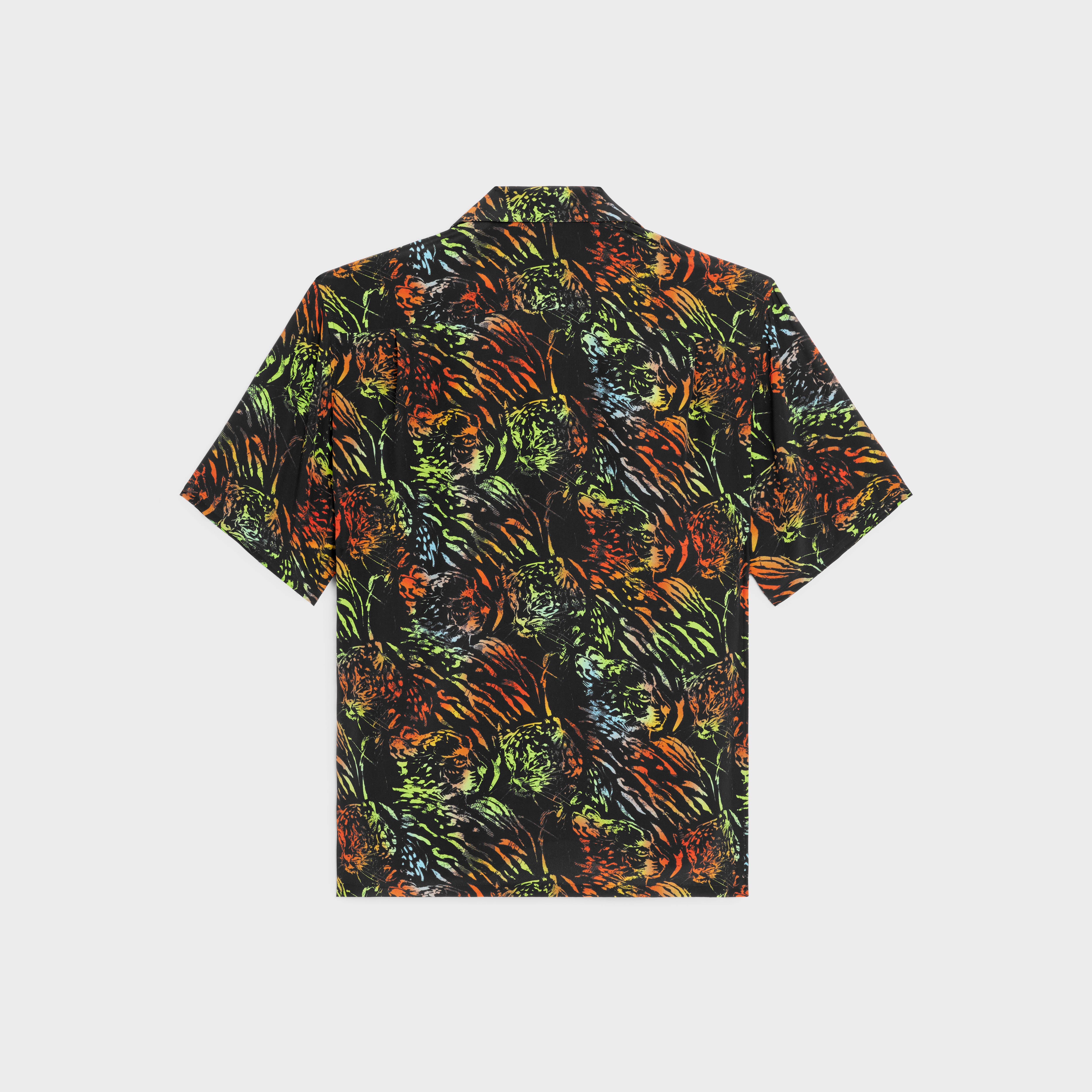 hawaiian shirt in printed crepe de chine - 2