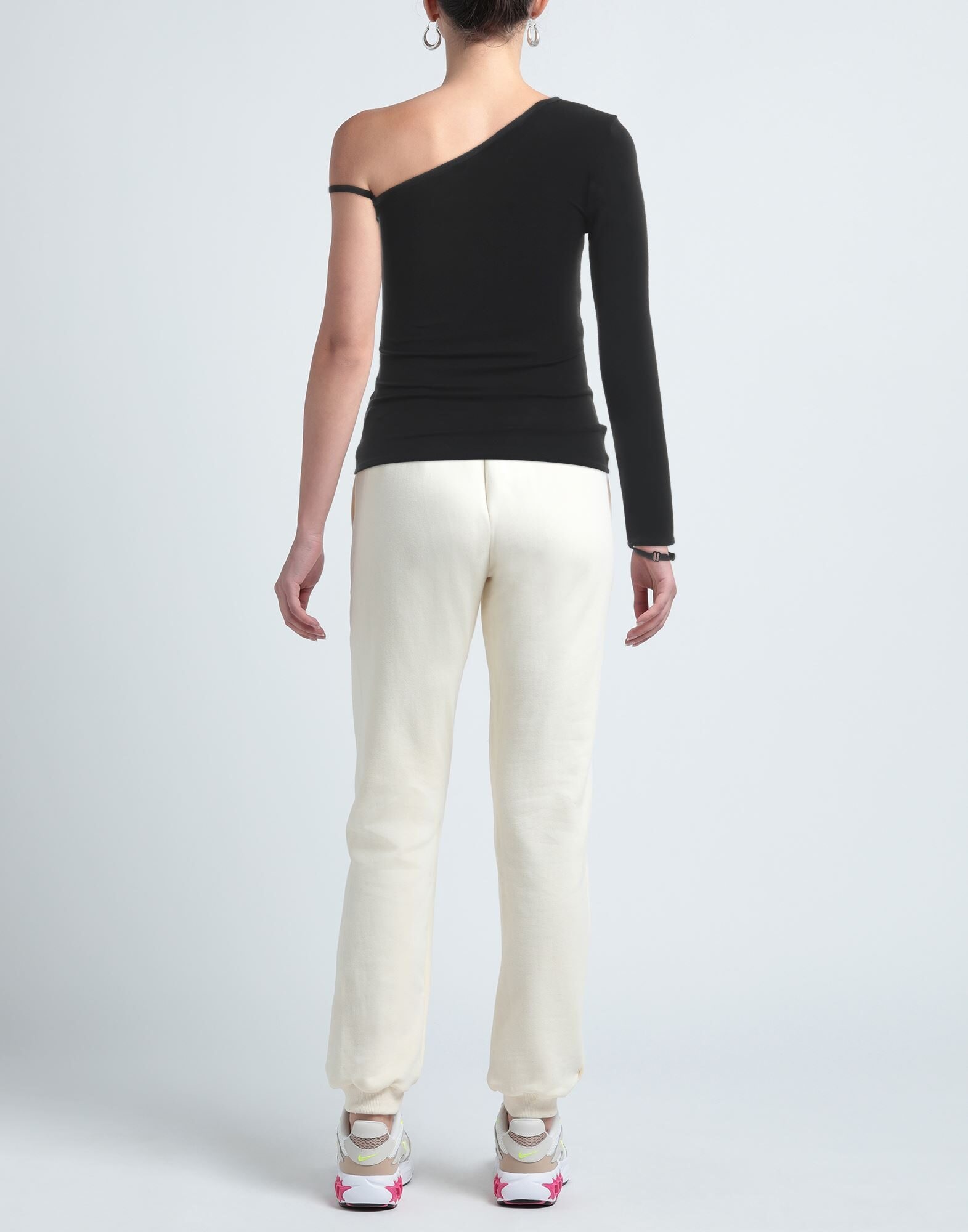 Black Women's One-shoulder Top - 3