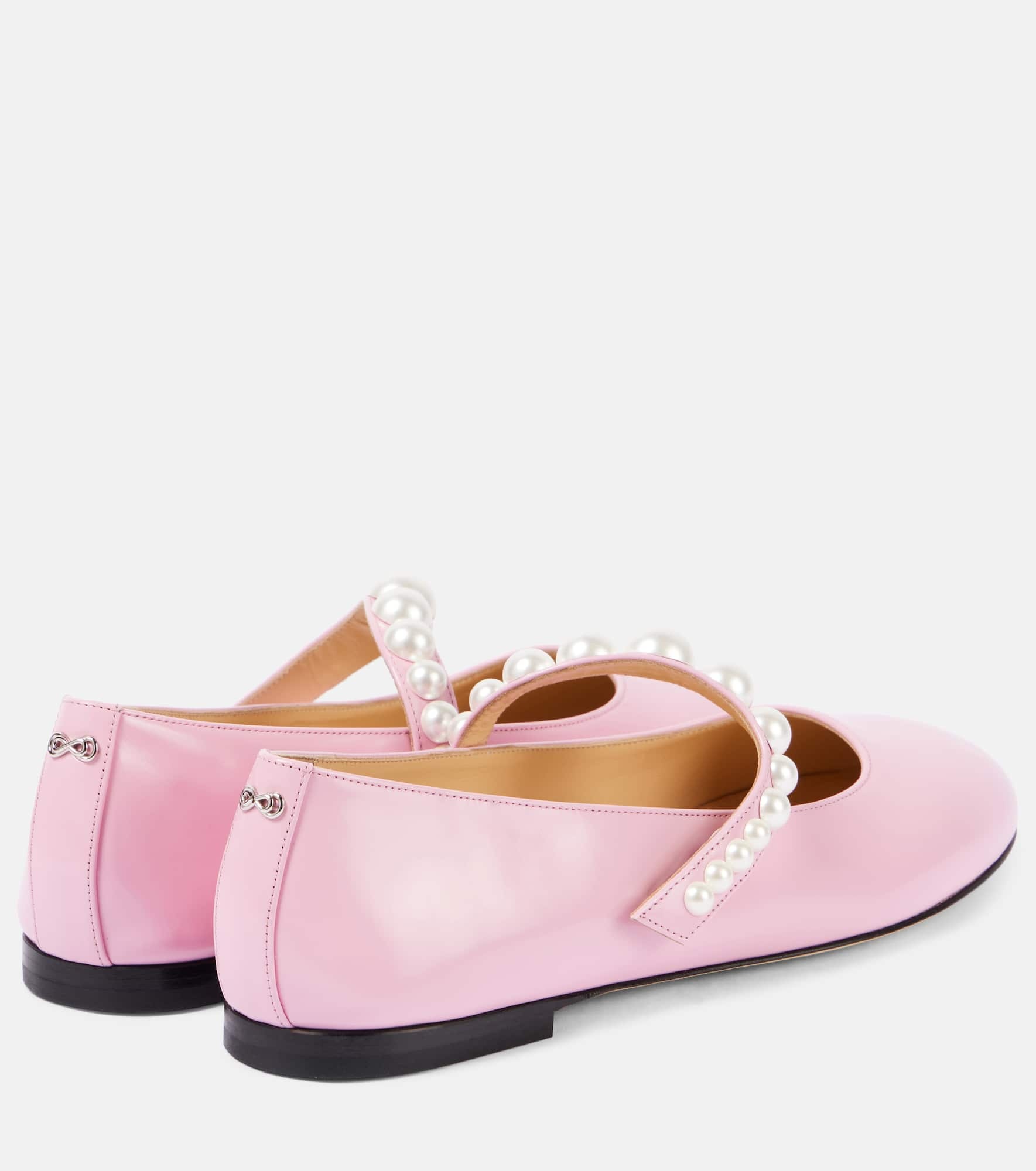 Sirene faux pearl leather Mary Jane flats - 2