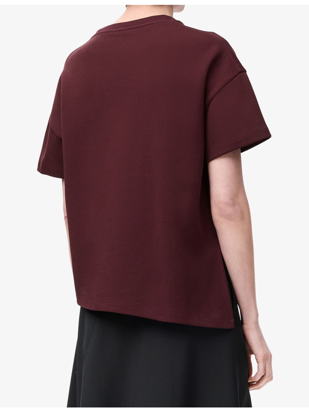 Logo-Embroidered Asymmetric-Hem Cotton-Blend T-Shirt - 4