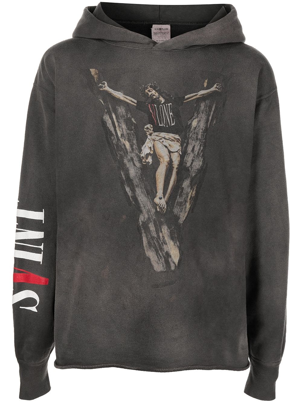 graphic-print cotton hoodie - 1