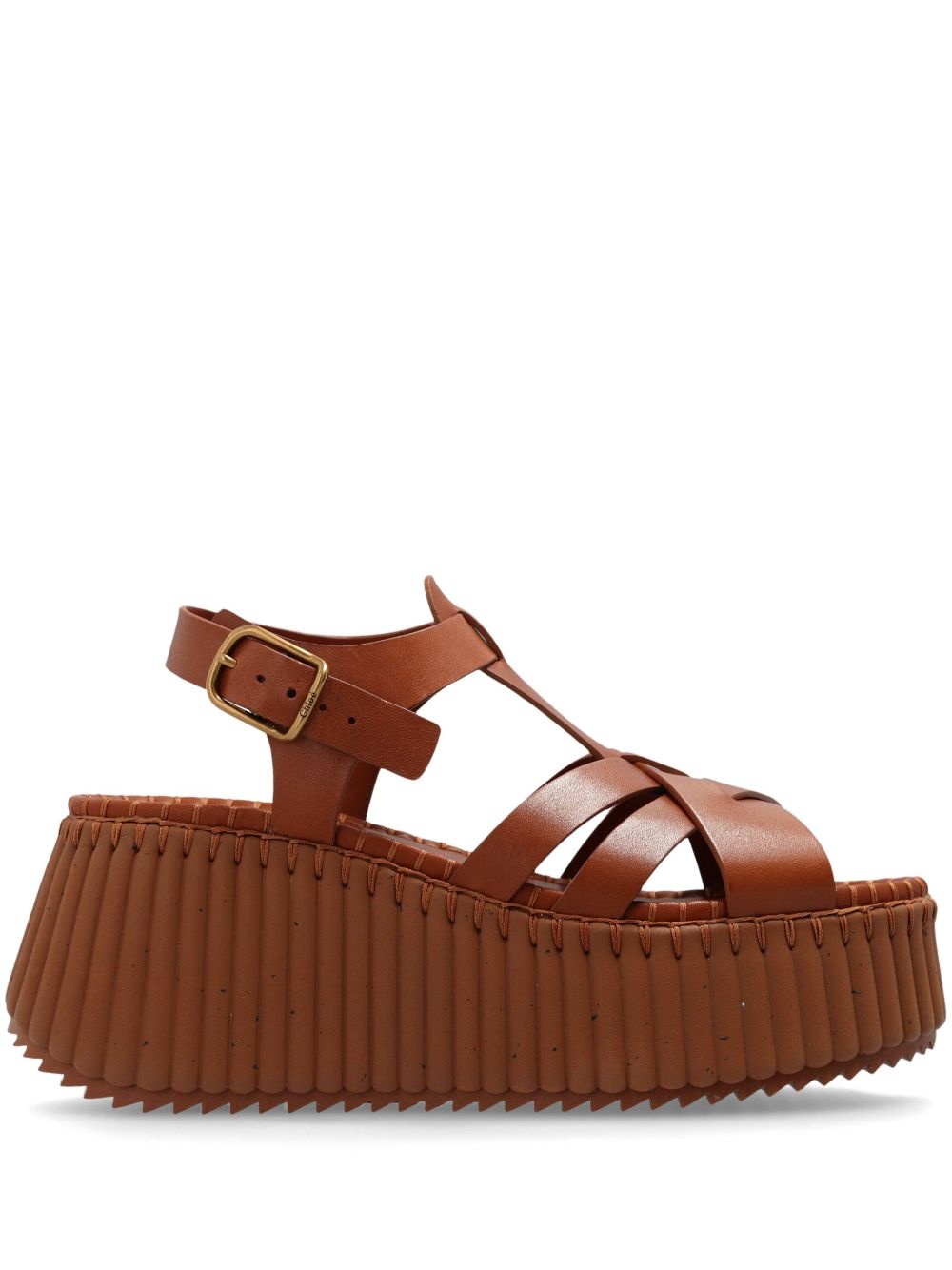 leather platform sandals - 1