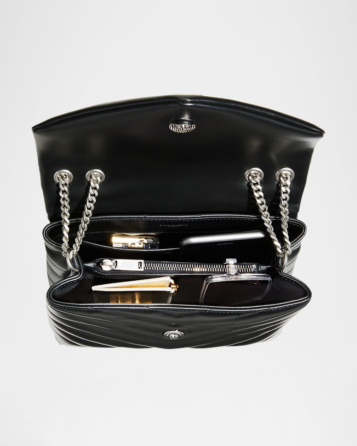 Loulou Small YSL Shoulder Bag in Quilted Leather - 6