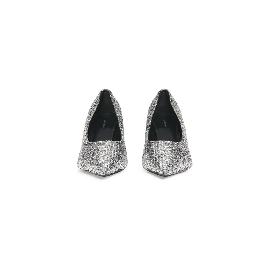 Women's Square Knife 80mm Pump  in Silver - 3