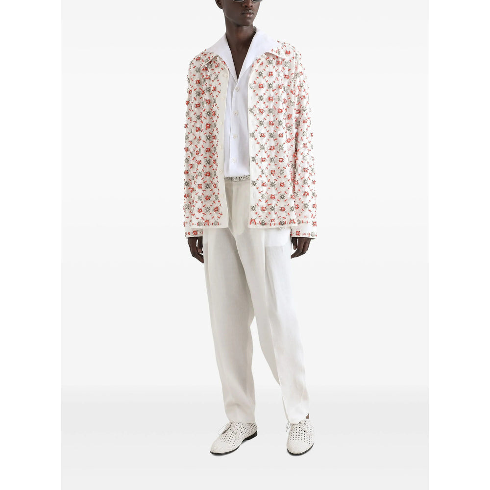 Dolce & Gabbana White Trousers - Tailored Trousers Men - 5