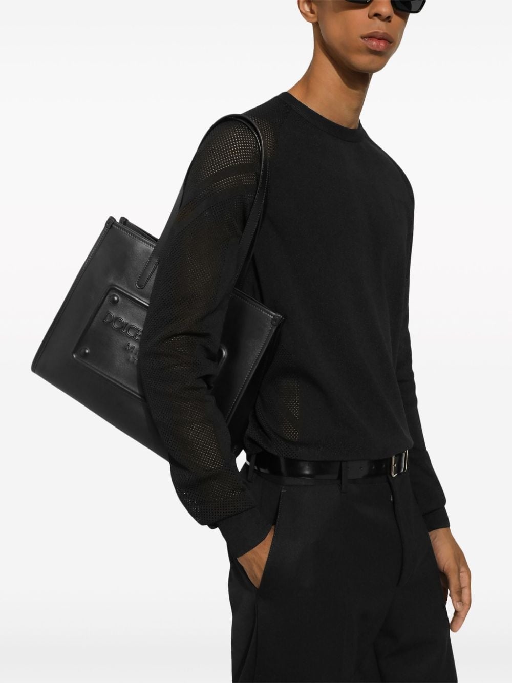 Shopping leather tote bag - 2