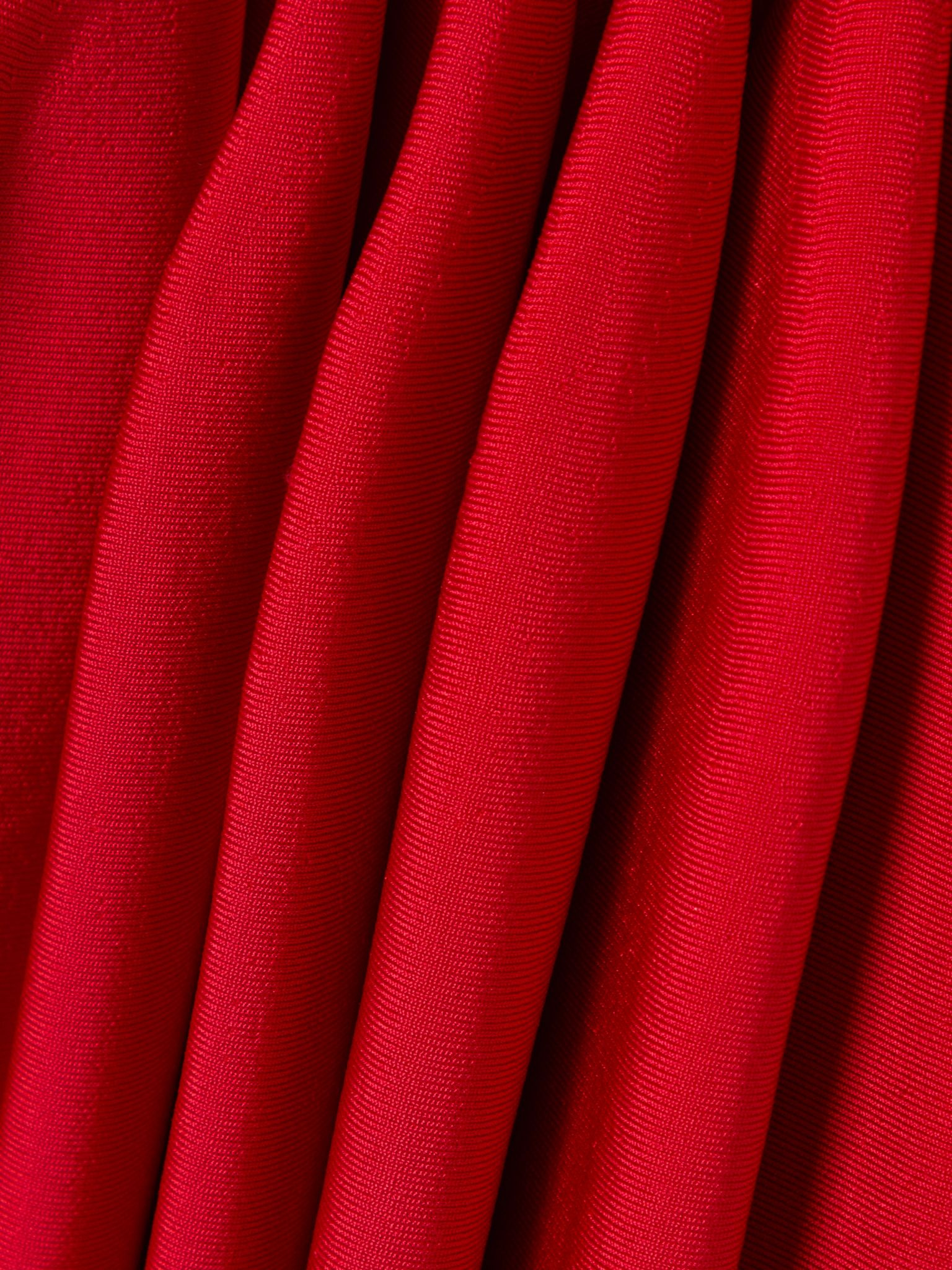 Pleated jersey and stretch-knit mini dress Red - 4