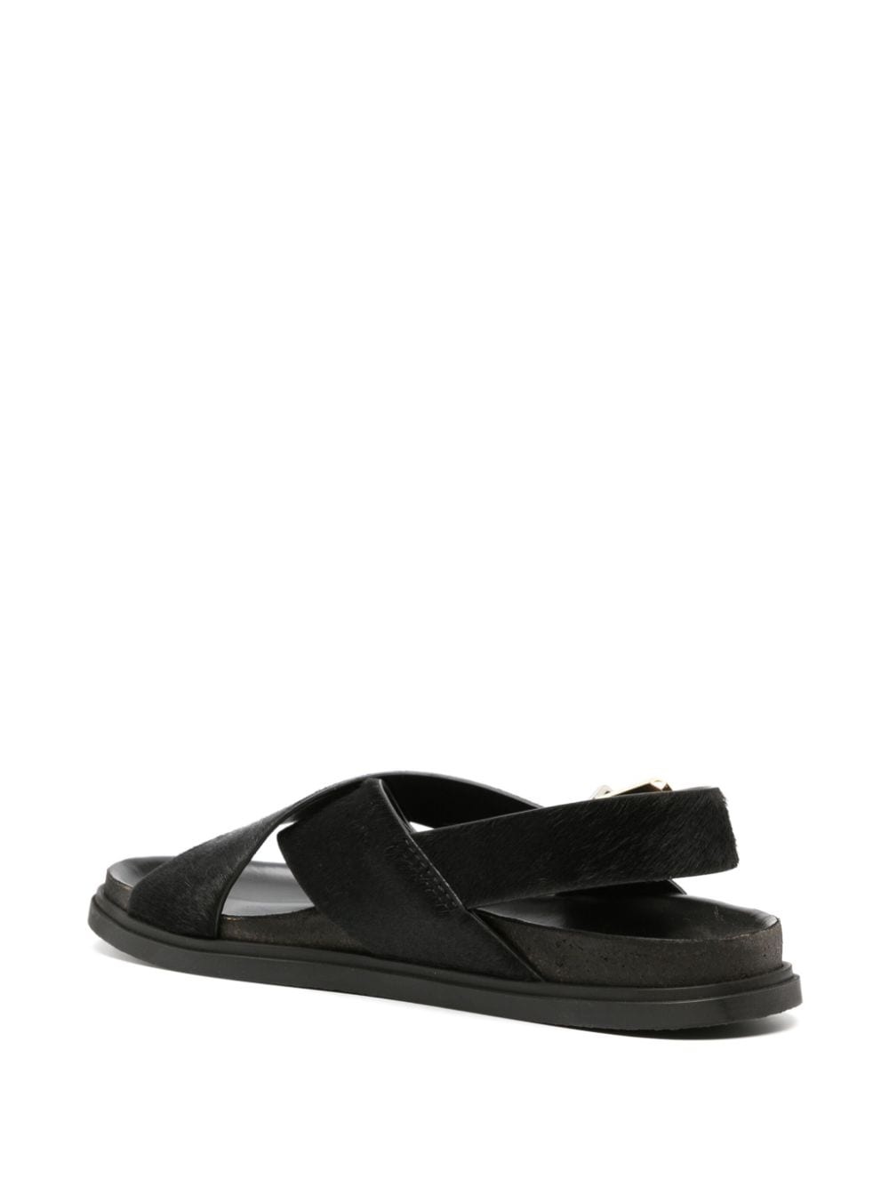 crossover-strap leather sandals - 3