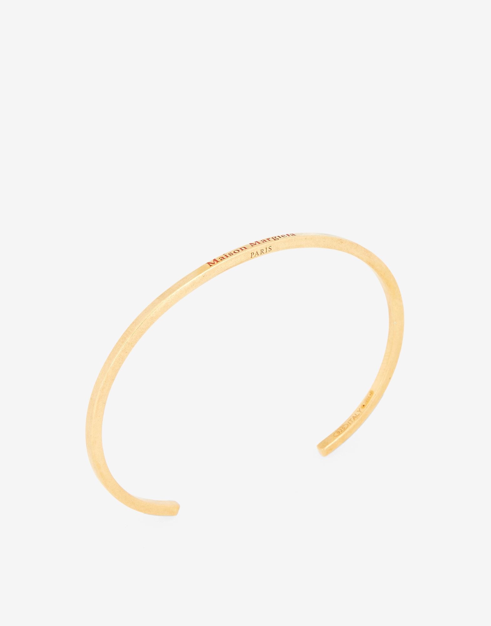 Logo engraved slim gold-plated   cuff - 3