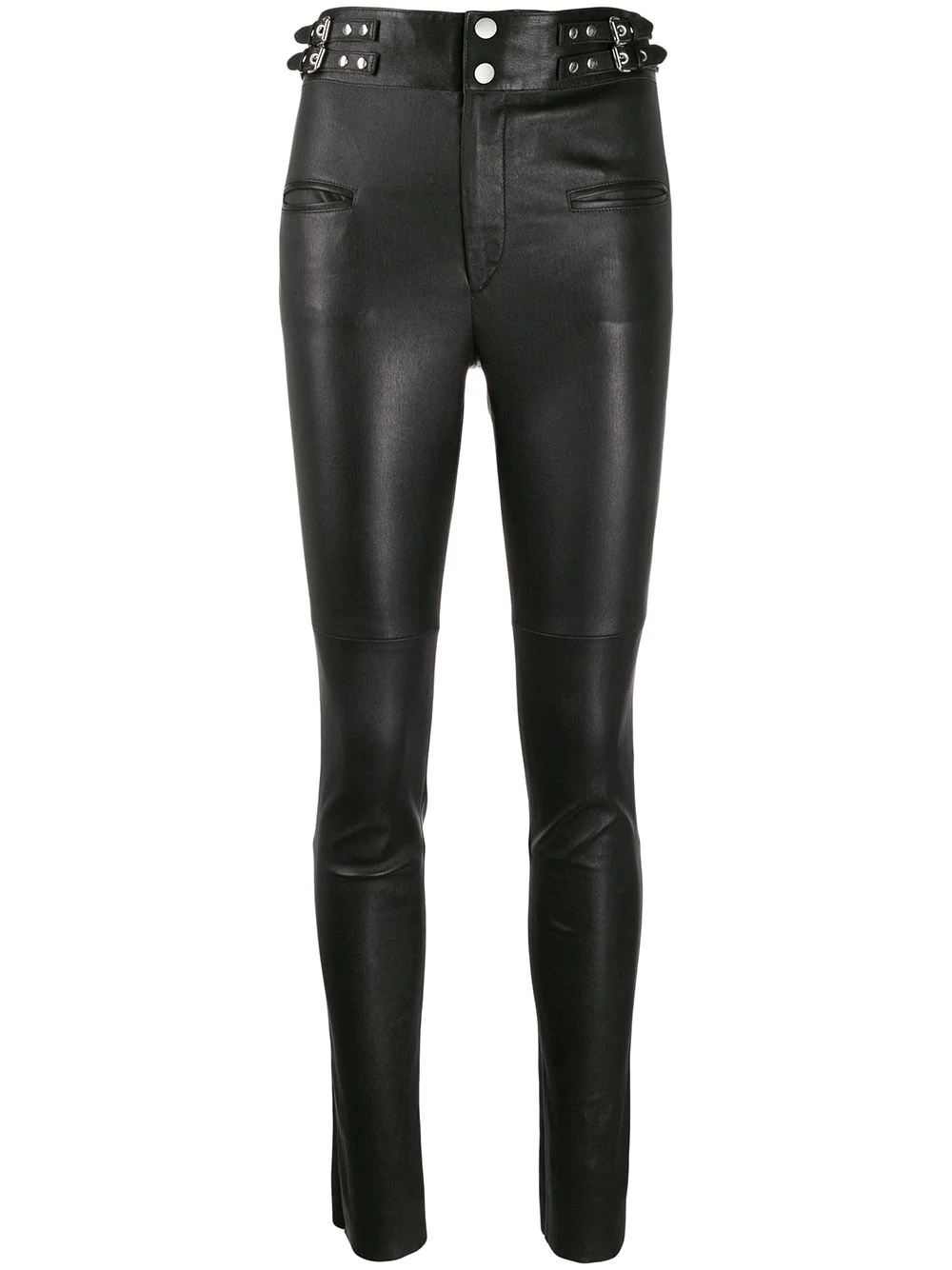 stud-embellished skinny trousers - 1