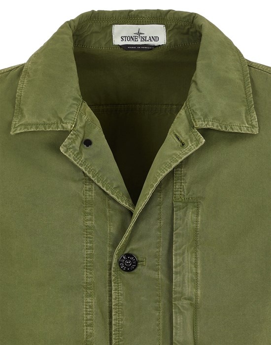 439WN BRUSHED COTTON CANVAS_GARMENT DYED 'OLD' EFFECT OLIVE GREEN - 3