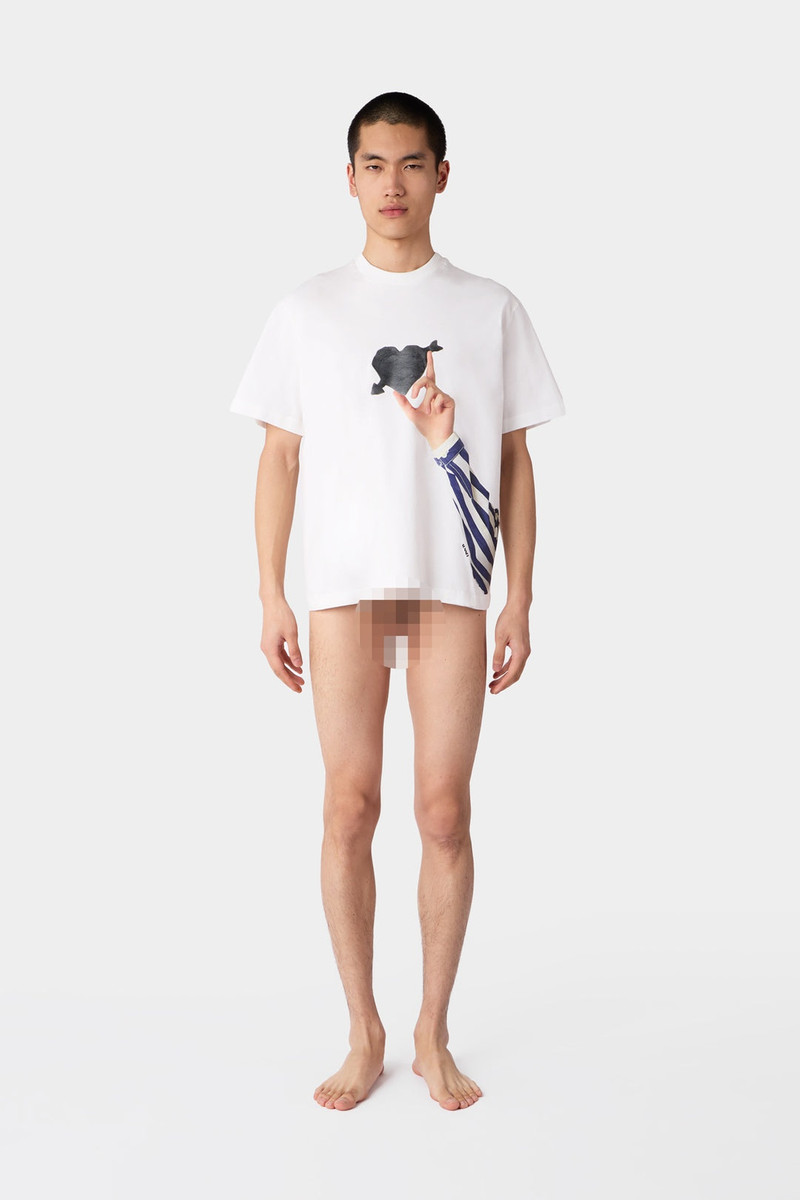 ''CUORE DI PIETRA'' T-SHIRT / off-white 5