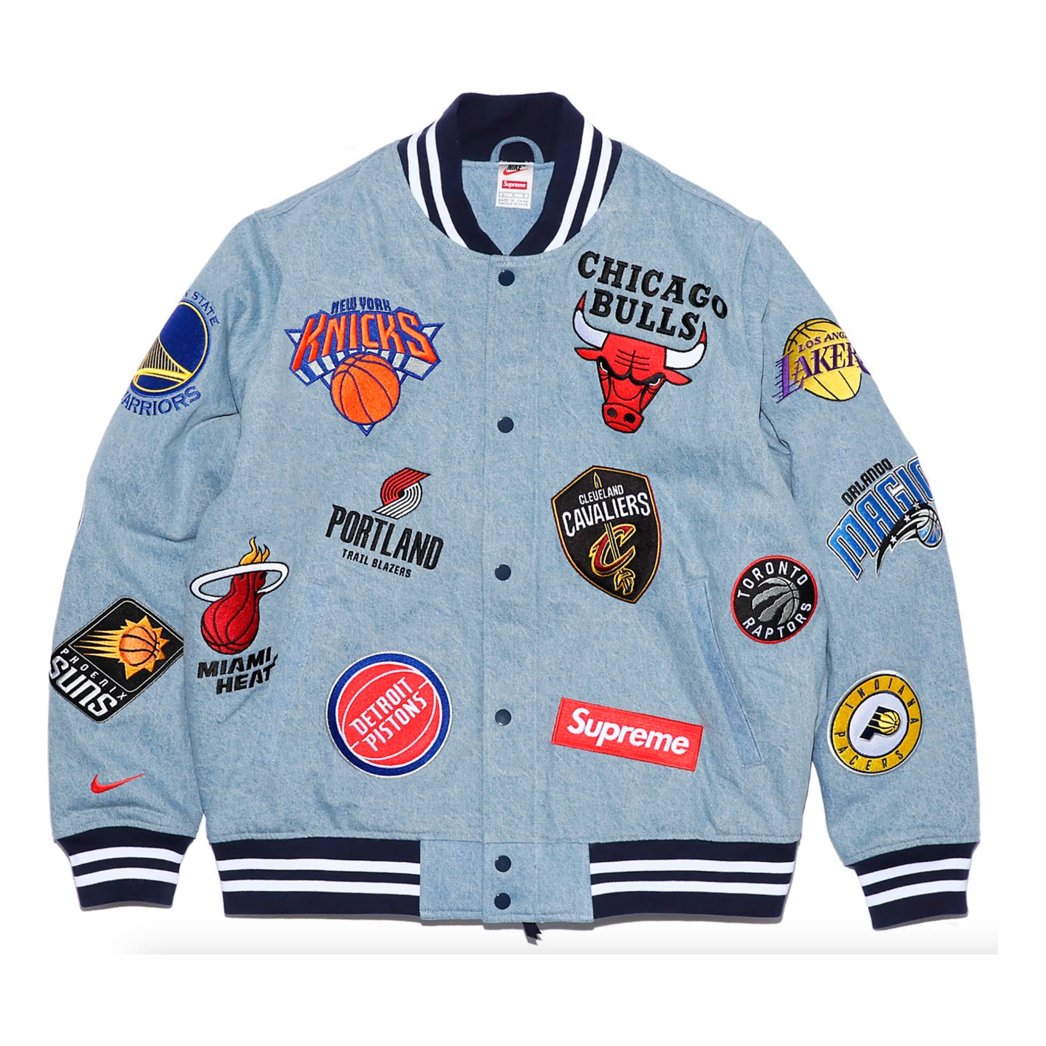 Nike Lab x Supreme x NBA Warm-up Jacket 'Denim Multi' AO3632-440 - 1