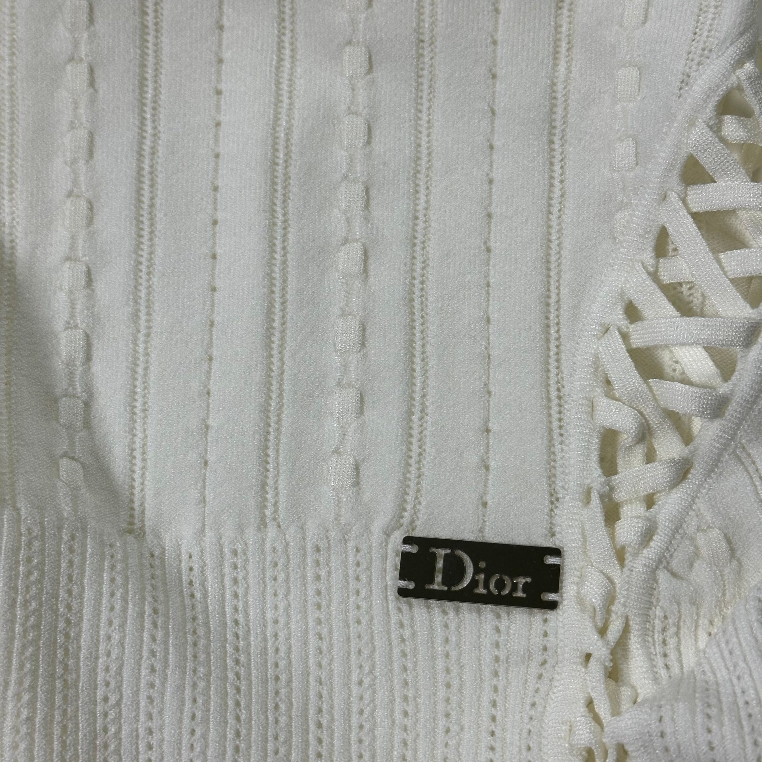 CHRISTIAN DIOR Spring Summer 2004 Laced Up Knit Sleeveless Top - 3