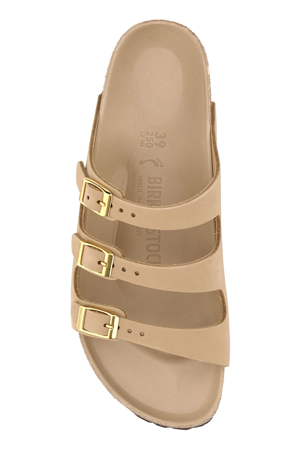 【関税&送料込】Birkenstock Beige Leather Florida Slippers Birkenstock Beige Leather Florida Slippers In Light Brown