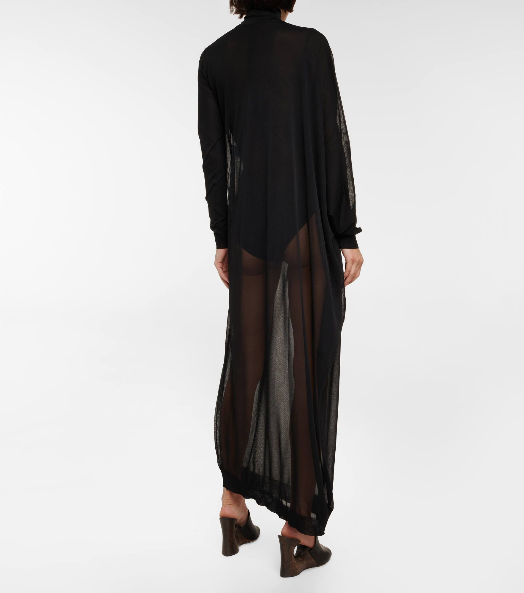 Sheer high-neck maxi dress - 3