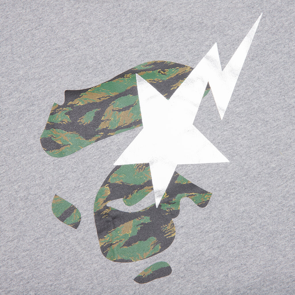WOMEN'S APE ON BAPESTA TEE - GREY/GREEN - 3