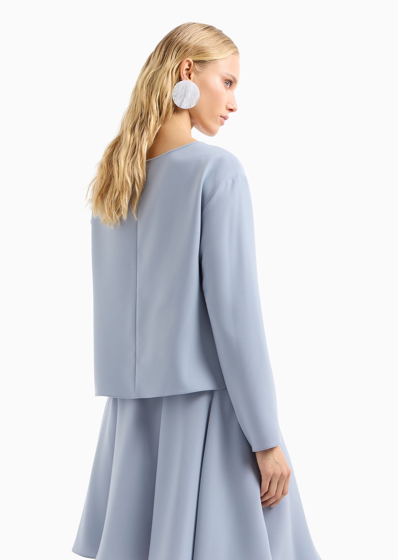 Technical cady blouse with buttons on the sleeve - 3