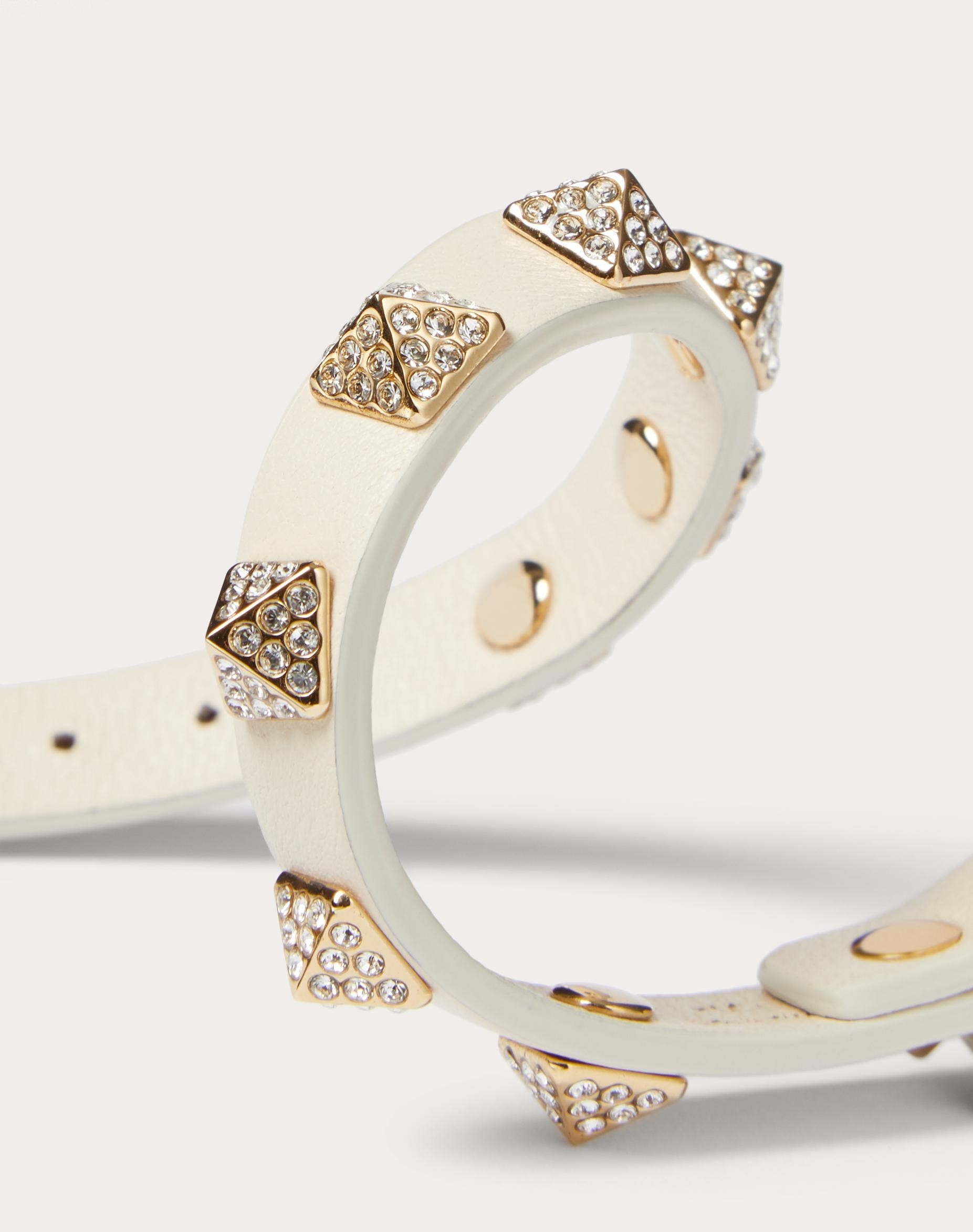ROCKSTUD LEATHER BRACELET WITH SWAROVSKI® CRYSTALS - 2
