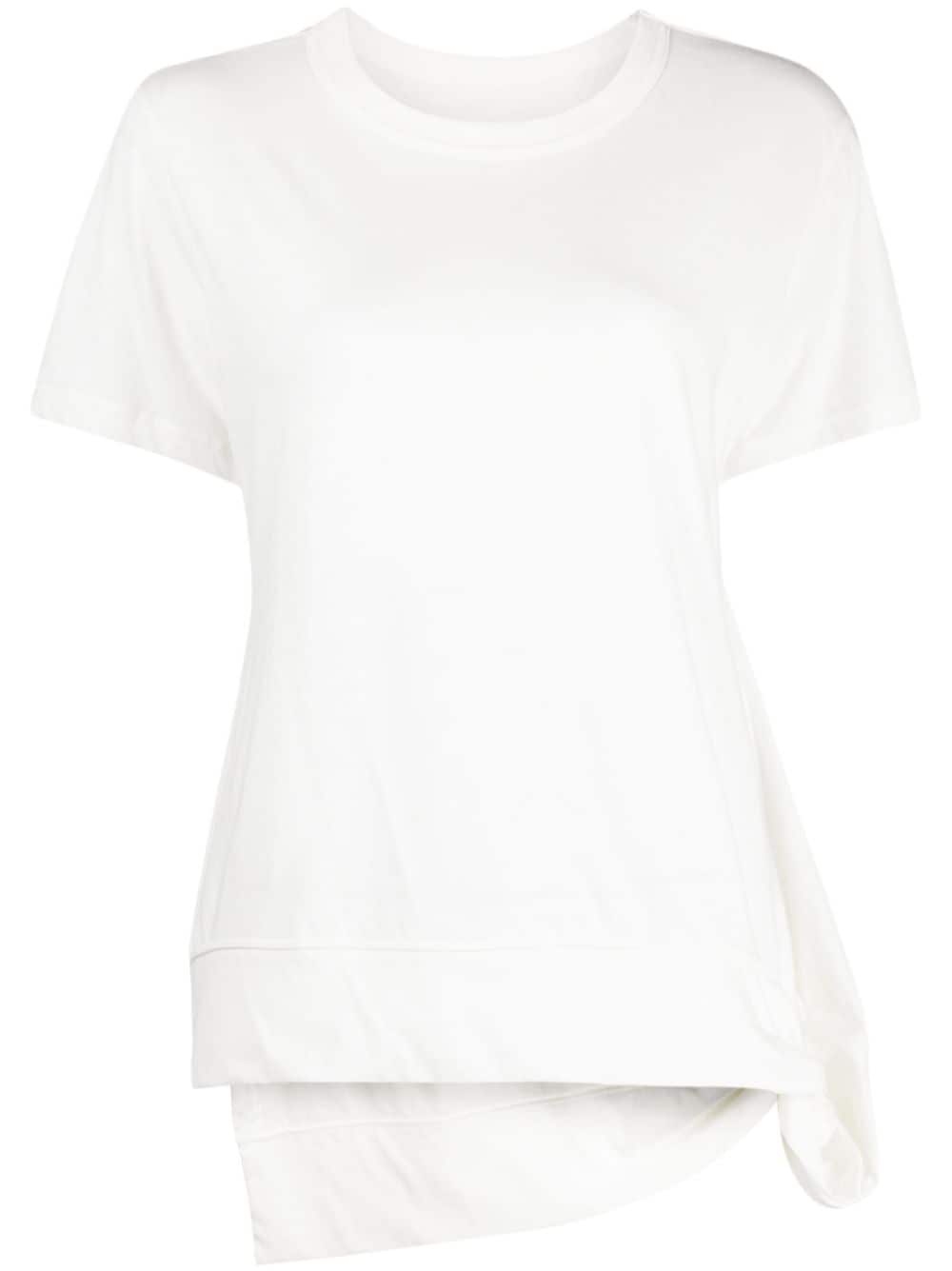 asymmetric cotton T-shirt - 1