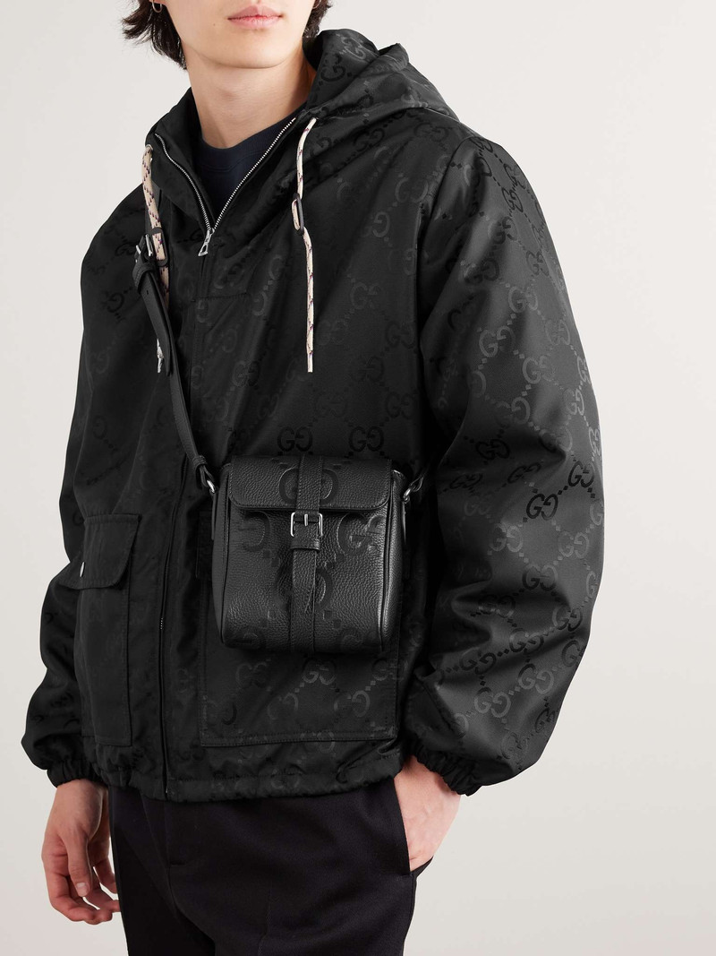 GUCCI Jumbo GG Logo-Debossed Full-Grain Leather Messenger Bag outlook
