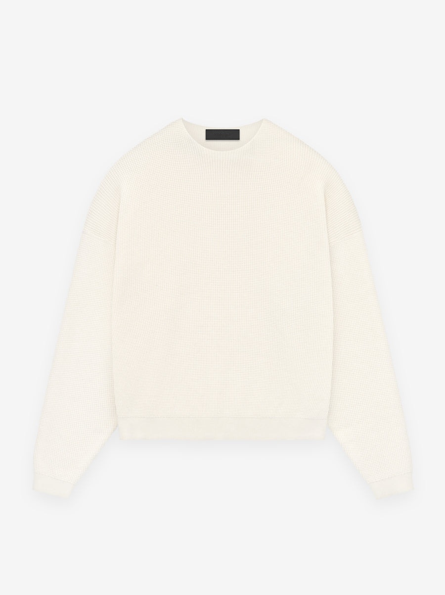 Waffle Crewneck Sweater - 1