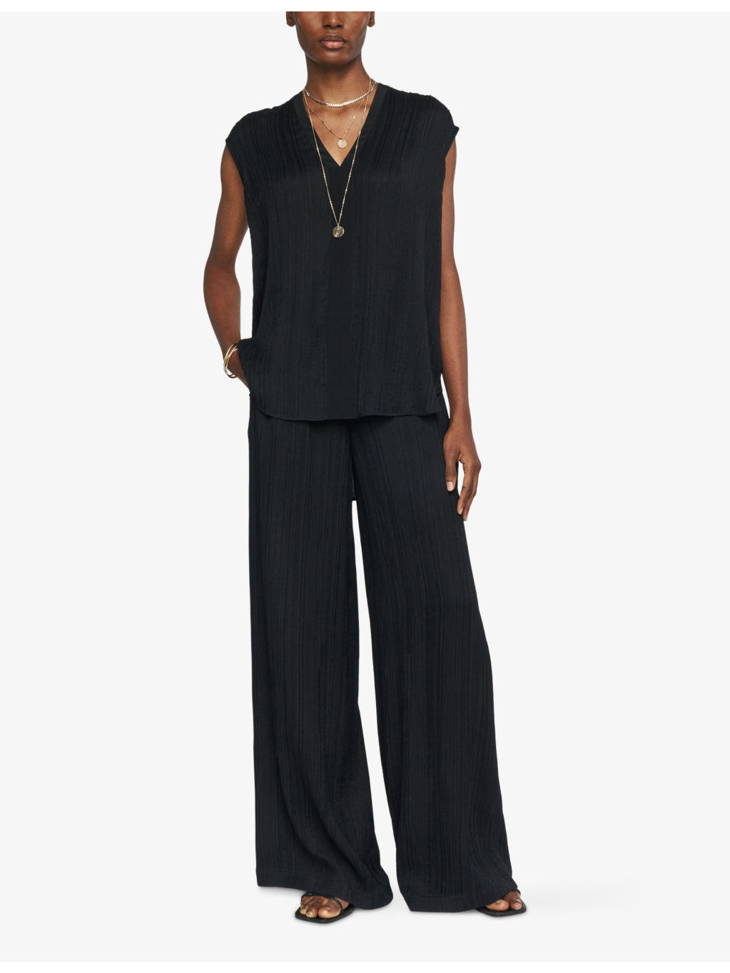 Lucien Pleated-Texture Viscose and Silk-Blend Top - 2