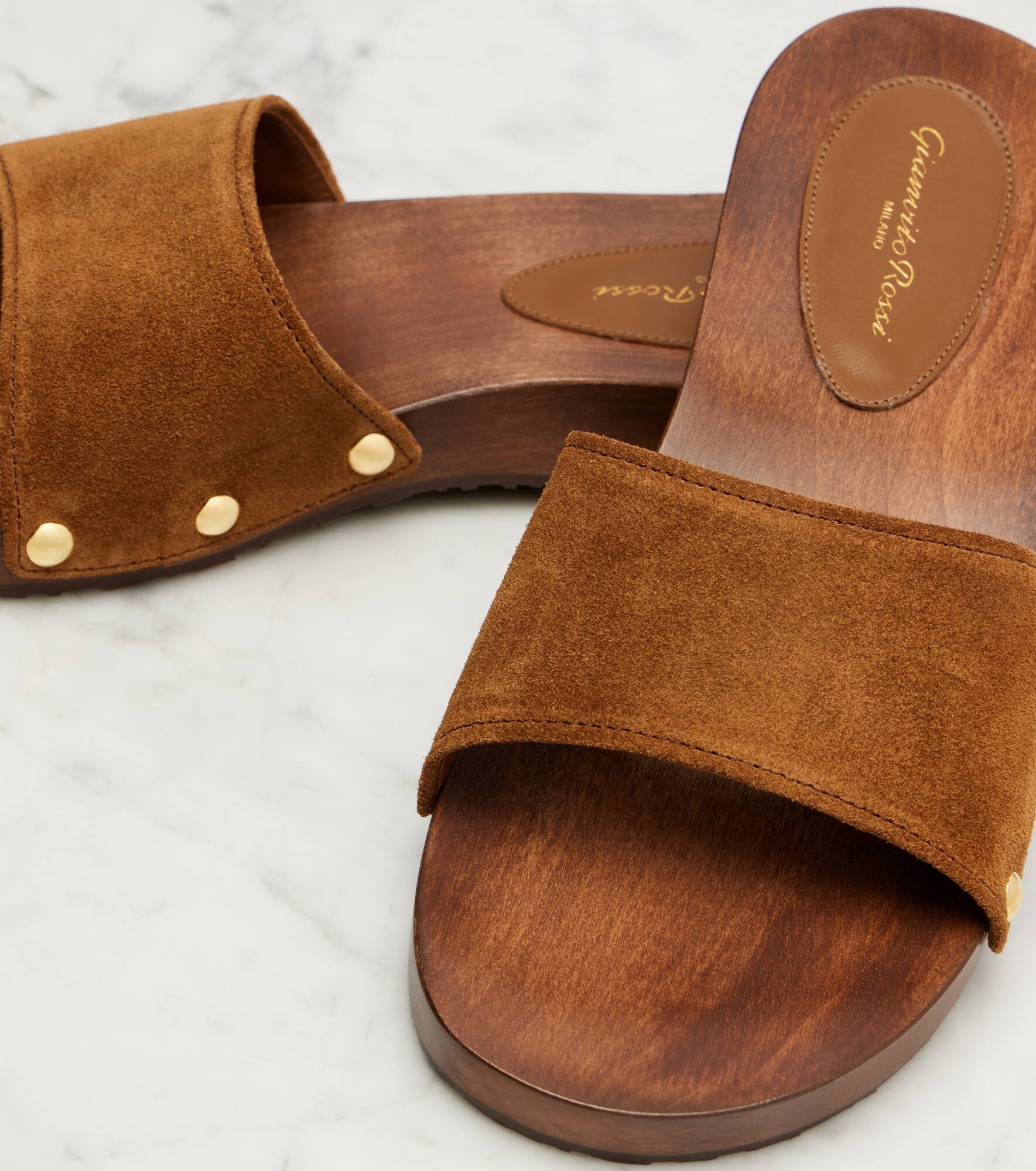 Riviera suede slides - 5