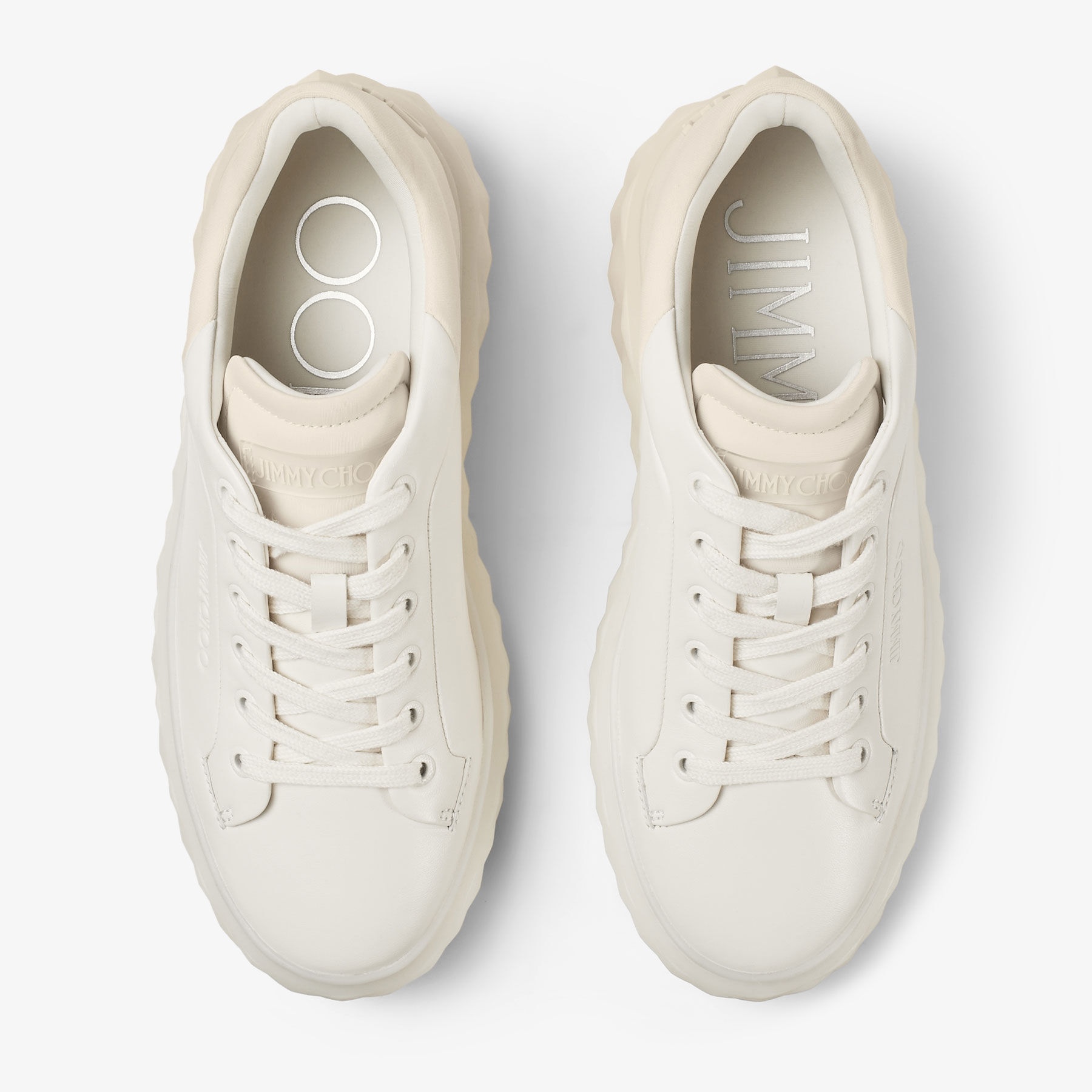 Diamond Maxi/F II
Latte Leather Trainers - 4