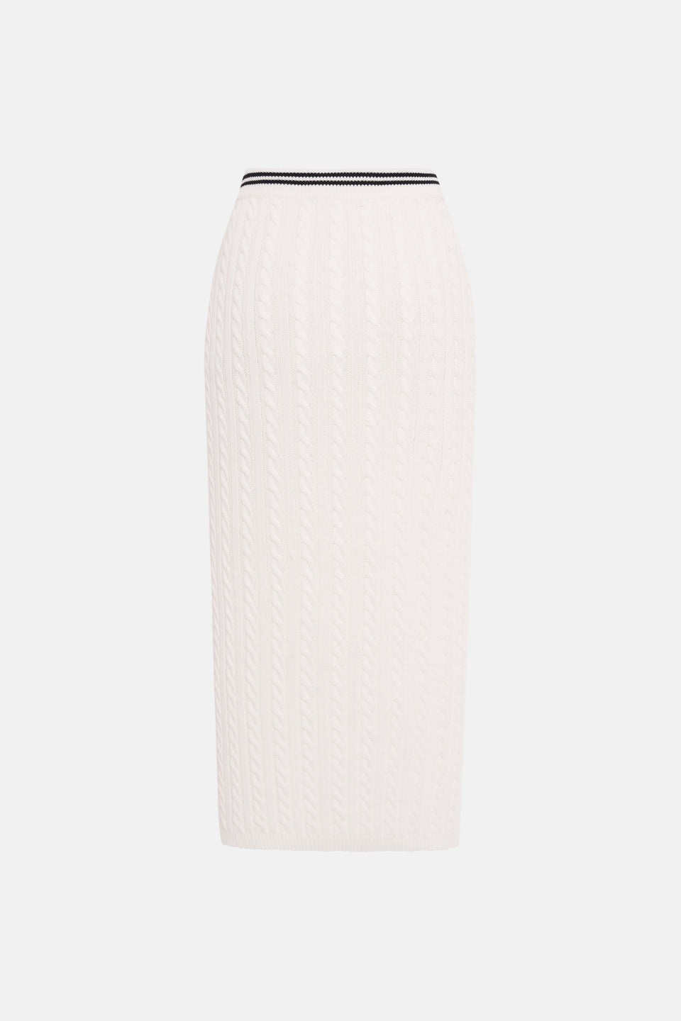 COTTON BLEND KNITTED MIDI SKIRT - 2