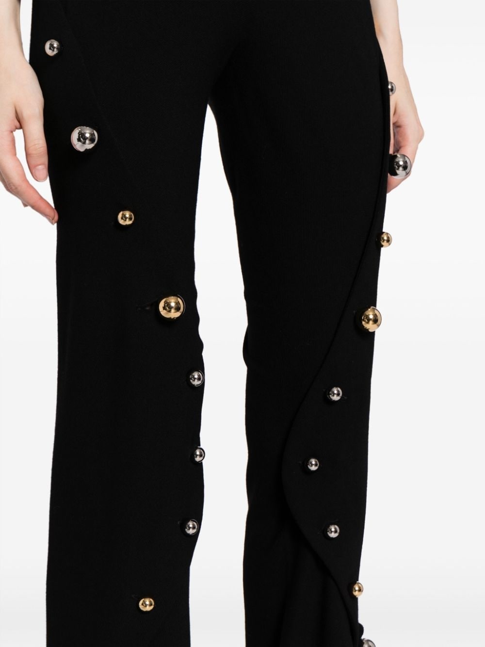 asymmetric slim-fit trousers - 5