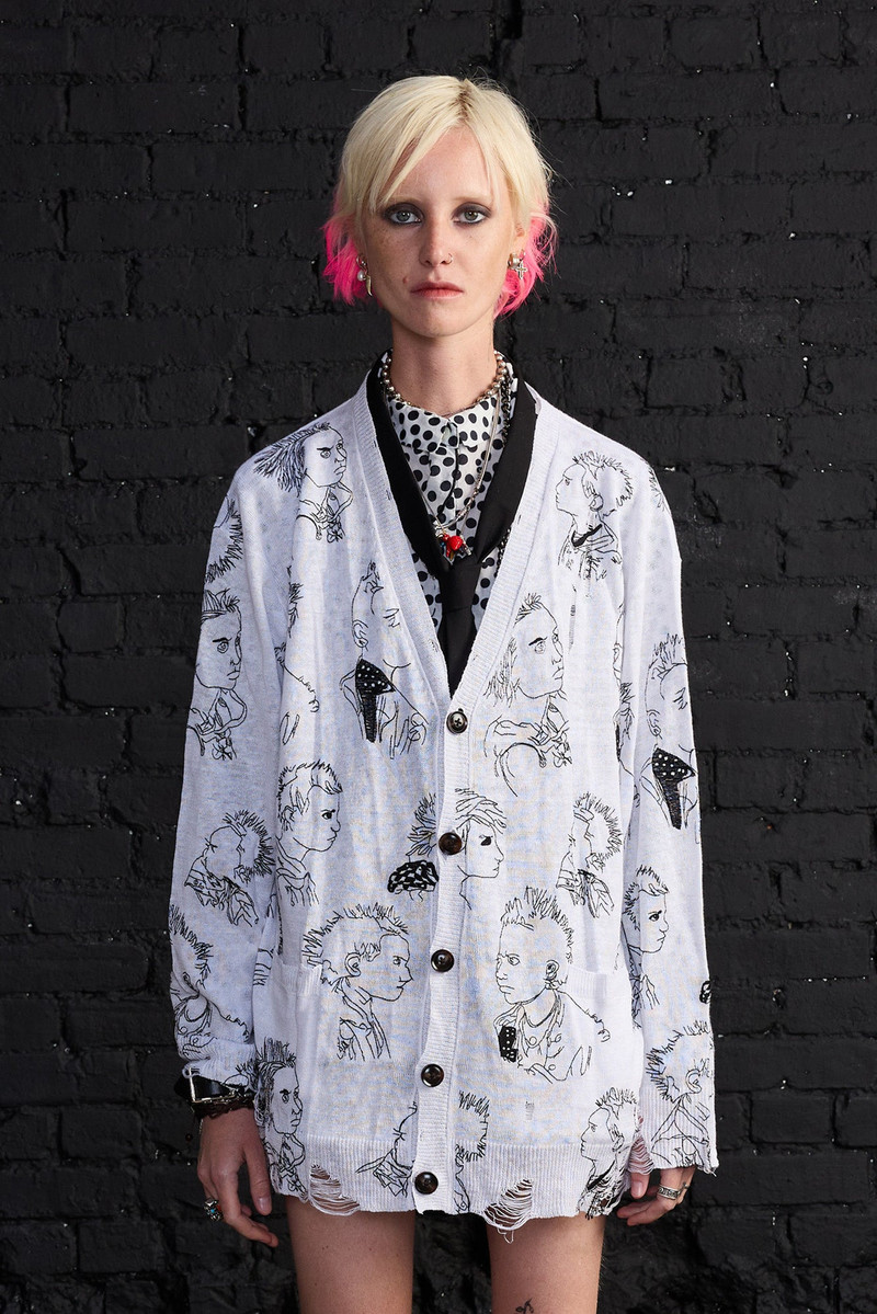 PRINTED BOYFRIEND CARDIGAN 4