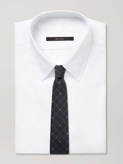 GUCCI 7cm Logo-Jacquard Silk and Wool-Blend Tie outlook